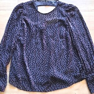 RW&CO. sweater blouse METALLIC women size M